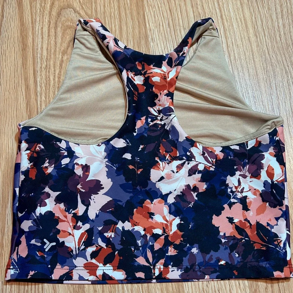Old Navy Active PowerSoft Floral Crop Tank Top‎ Athletic Kids Size M 8